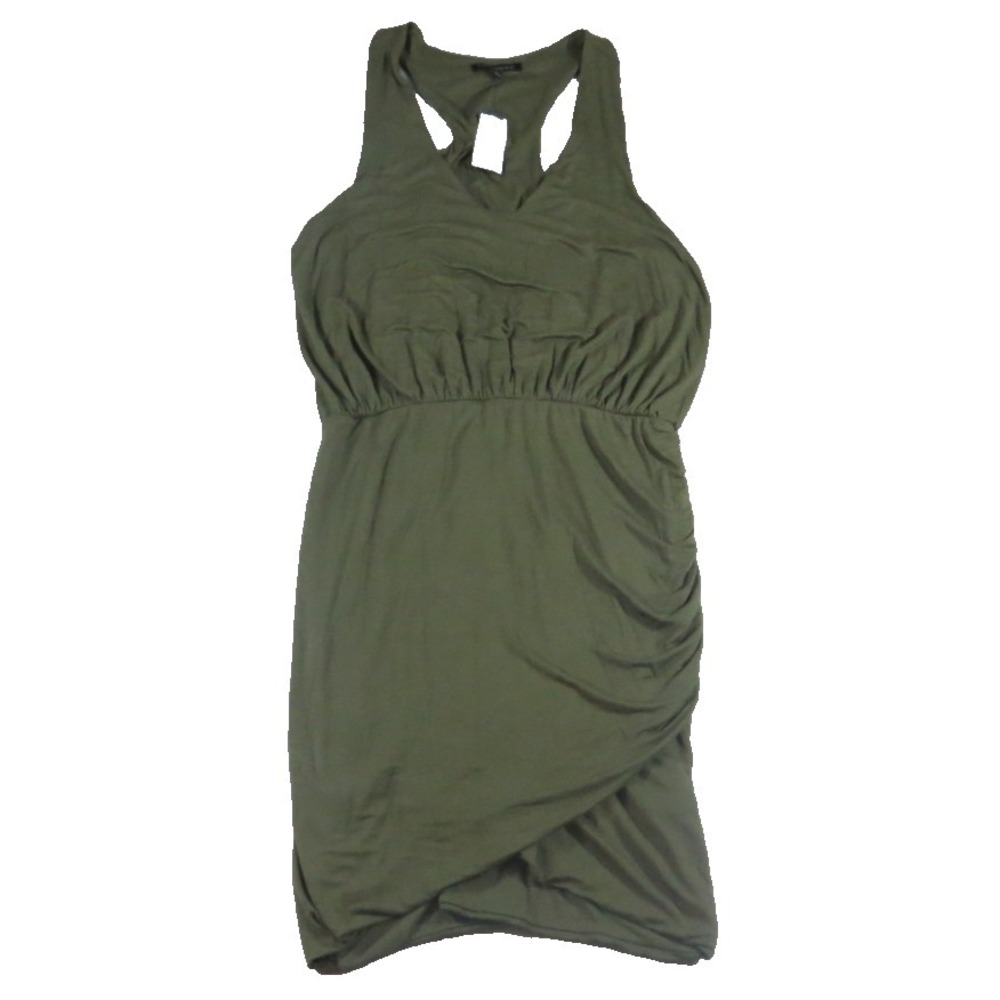 NWT Banana Republic Envelope Wrap Dress Women Large L Green Jersey Racerback Top